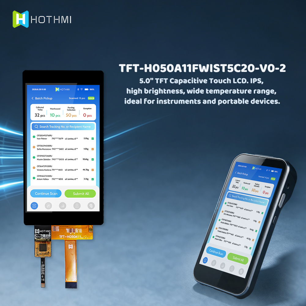 5.0 inch TFT LCD With Capacitive Touch Panel
